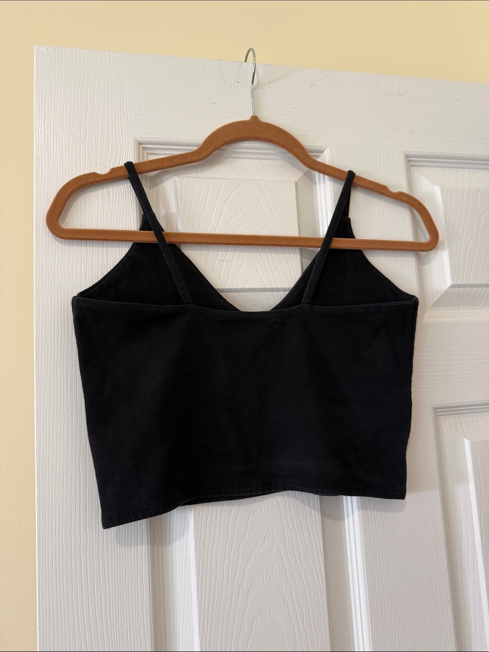 Groceries Apparel Organic Cotton Cami Crop Size Medium Black